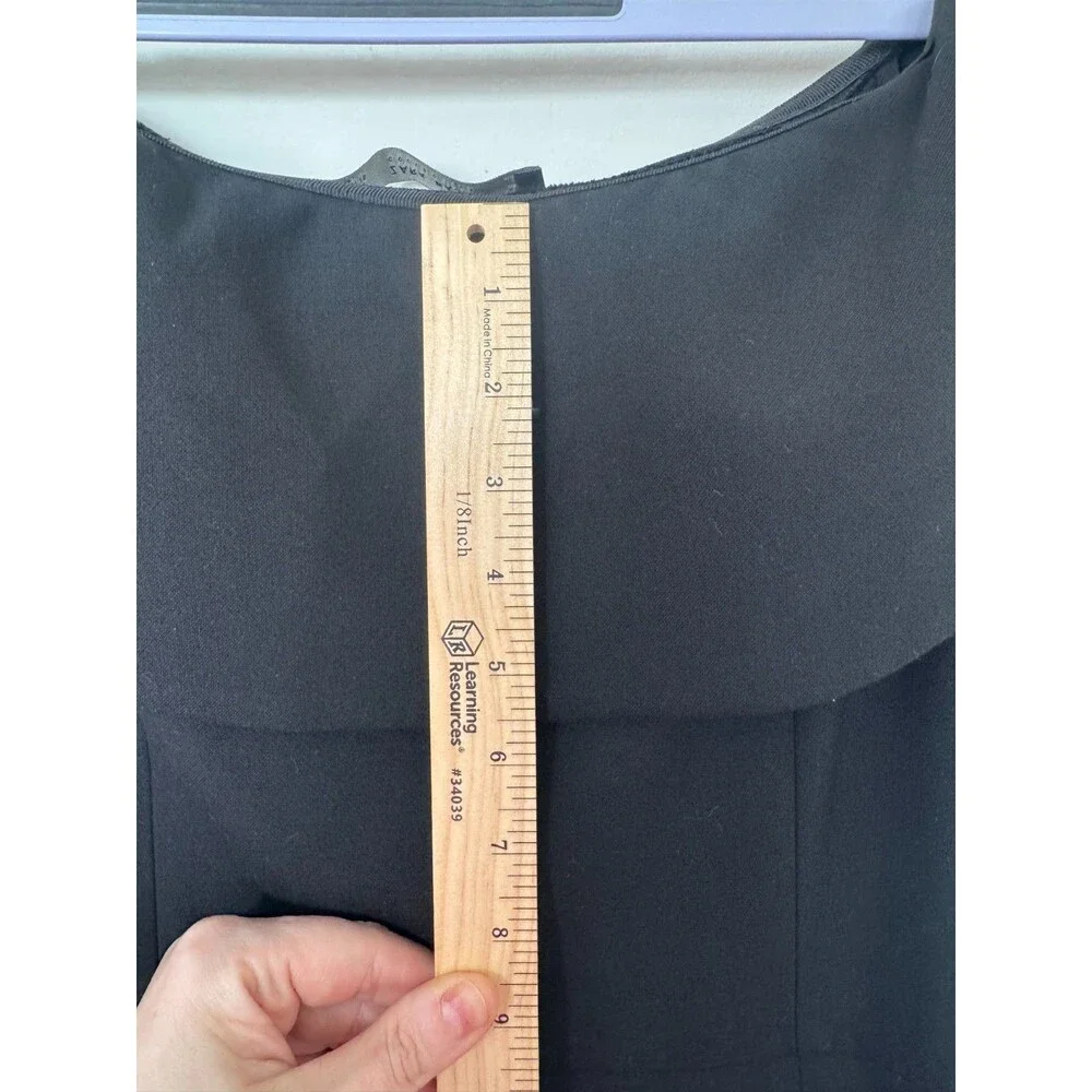 Zara Womens Dress Size S Black Stretch Off Shoulder Classic Midi Cocktail Sheath_8